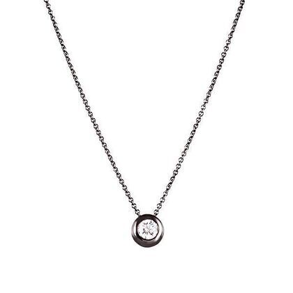 Колье из черного золота 585 пробы с бриллиантом