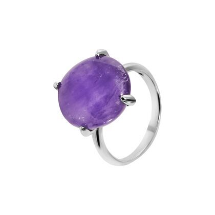 Кольцо из серебра 925 пробы с аметистами (17)