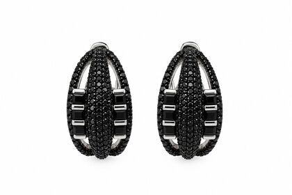 Серьги из серебра 925 пробы с шпинелью