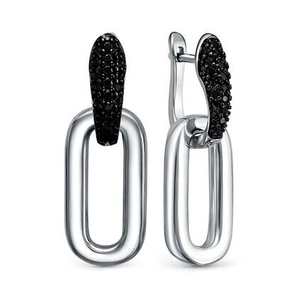 Серьги из серебра 925 пробы с шпинелью