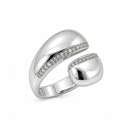 Кольцо из серебра 925 пробы с фианитами (17,5)