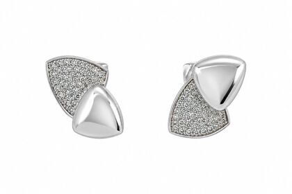 Серьги из серебра 925 пробы с фианитами