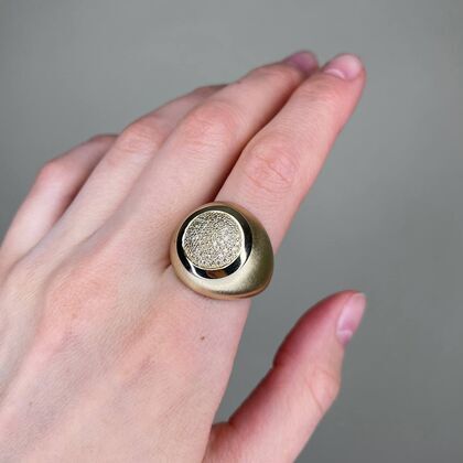 Кольцо из золота 585 пробы с бриллиантами (17,5)