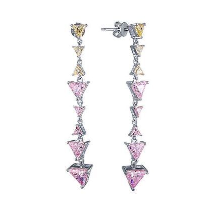 Серьги из серебра 925 пробы с фианитами
