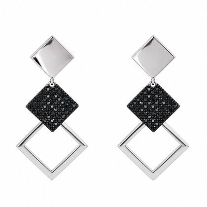Серьги из серебра 925 пробы с шпинелью