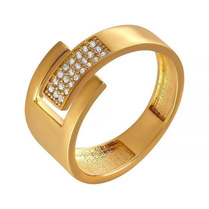 Кольцо из золота 585 пробы с бриллиантами (17,5)
