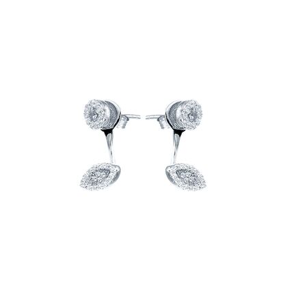 Серьги из серебра 925 пробы с фианитами