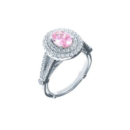 Кольцо из серебра 925 пробы с фианитами (17,75)
