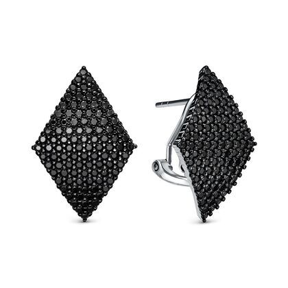 Серьги из серебра 925 пробы с шпинелью
