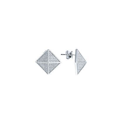 Серьги из серебра 925 пробы с фианитами