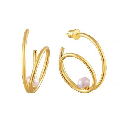 Серьги из серебра 925 пробы с культивированным жемчугом
