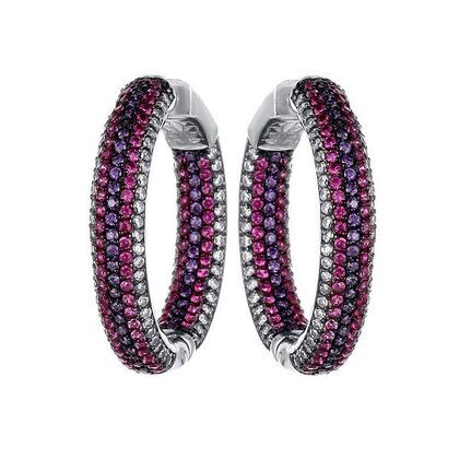 Серьги из серебра 925 пробы с фианитами (3)