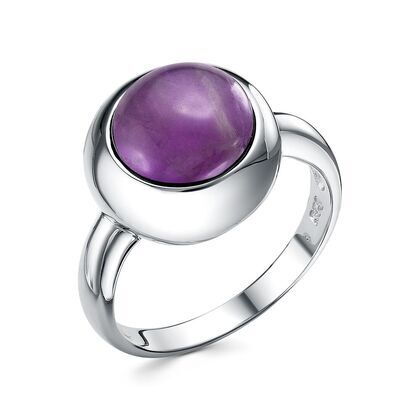 Кольцо из серебра 925 пробы с аметистами (18)