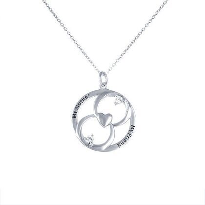 Колье из серебра 925 пробы с фианитами (45)