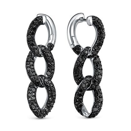 Серьги из серебра 925 пробы с шпинелью