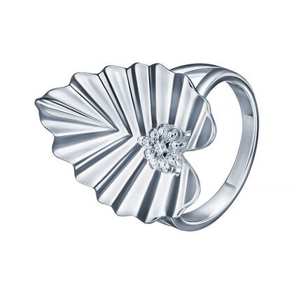 Кольцо из серебра 925 пробы с фианитами (17,5)